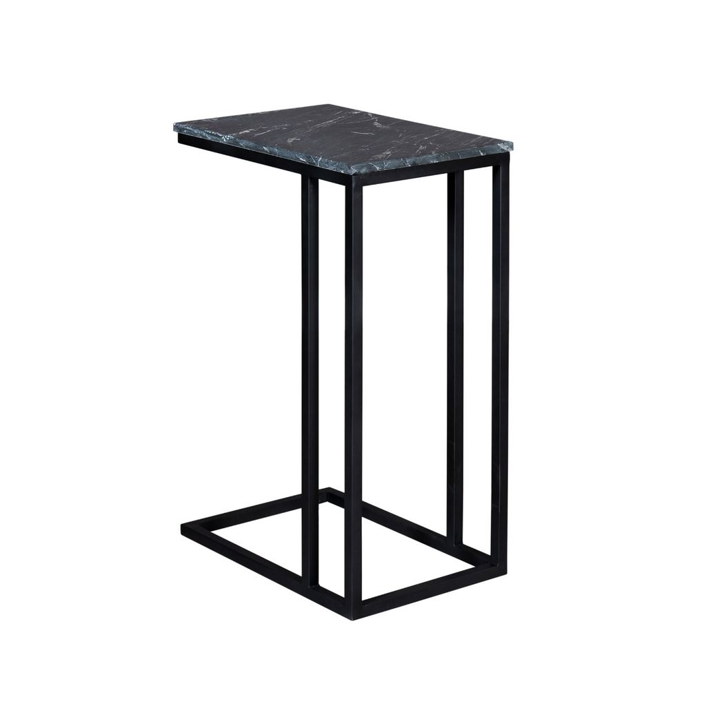 Bijzettafel Slider | Zwart Marmer | Metaal