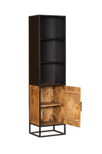 Boekenkast Oakland | Mangohouten deur | Zwart frame