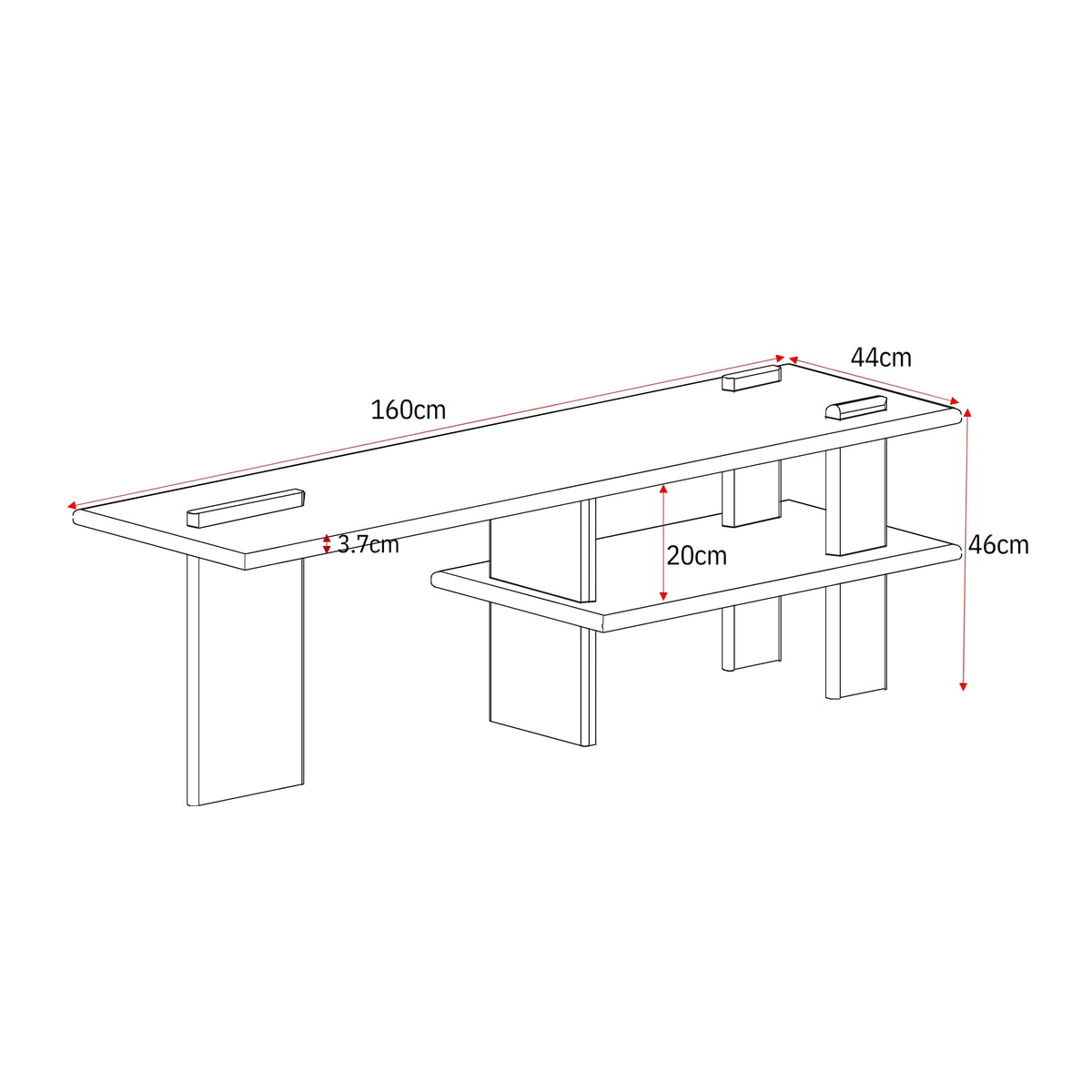 Tv-meubel Lina | 160 cm