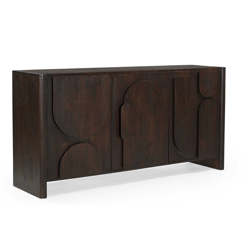 Dressoir Zana | Mangohout | Organische fronten bruin