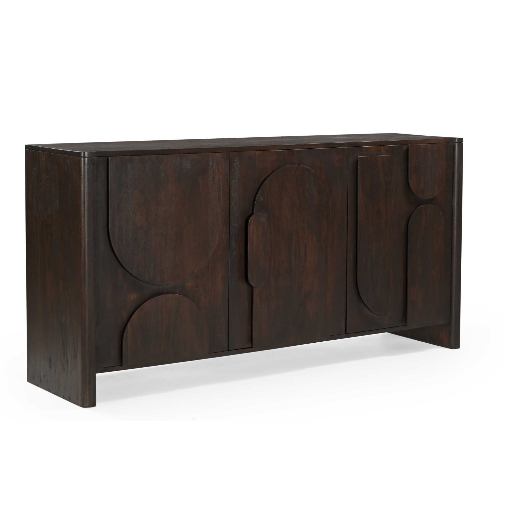 Dressoir Zana | Mangohout | Organische fronten bruin