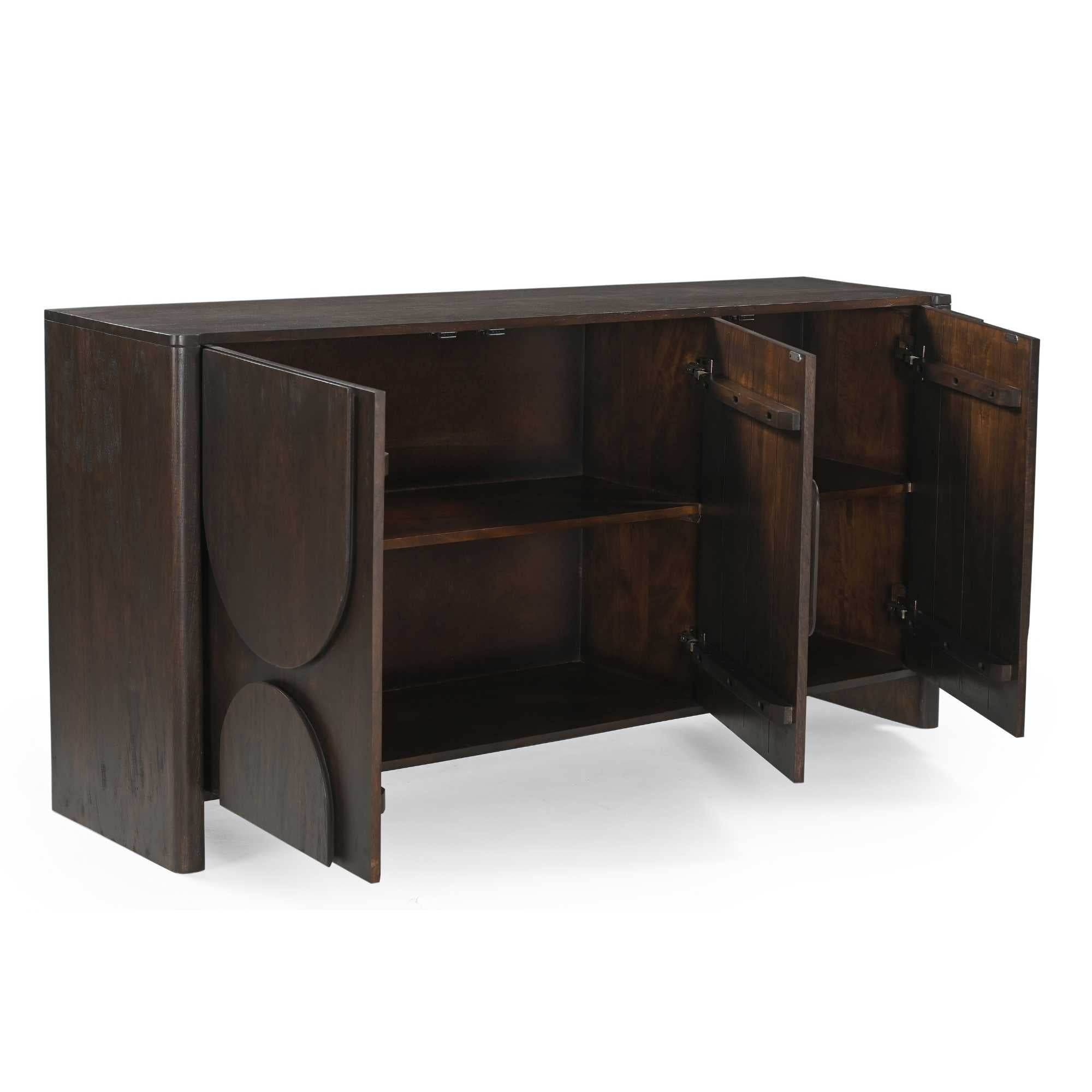Dressoir Zana | Mangohout | Organische fronten bruin