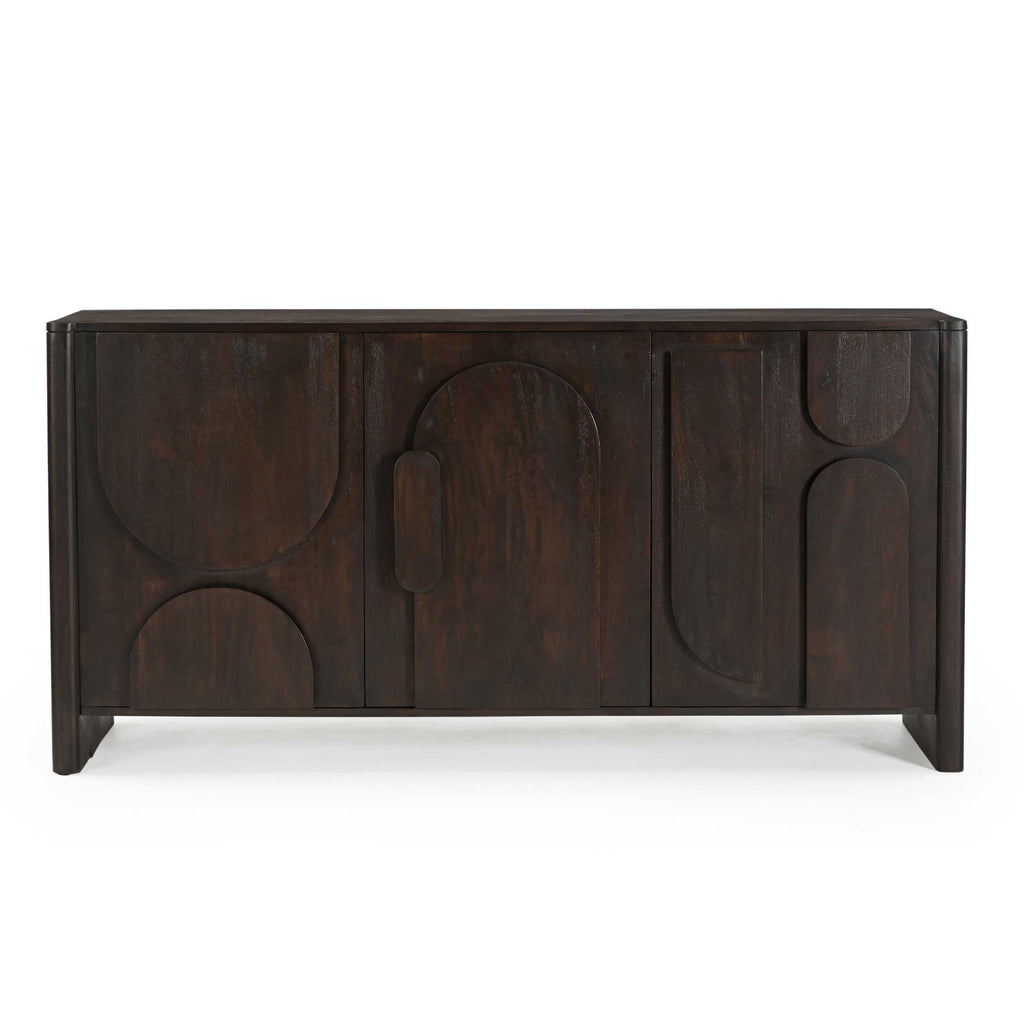 Dressoir Zana | Mangohout | Organische fronten bruin