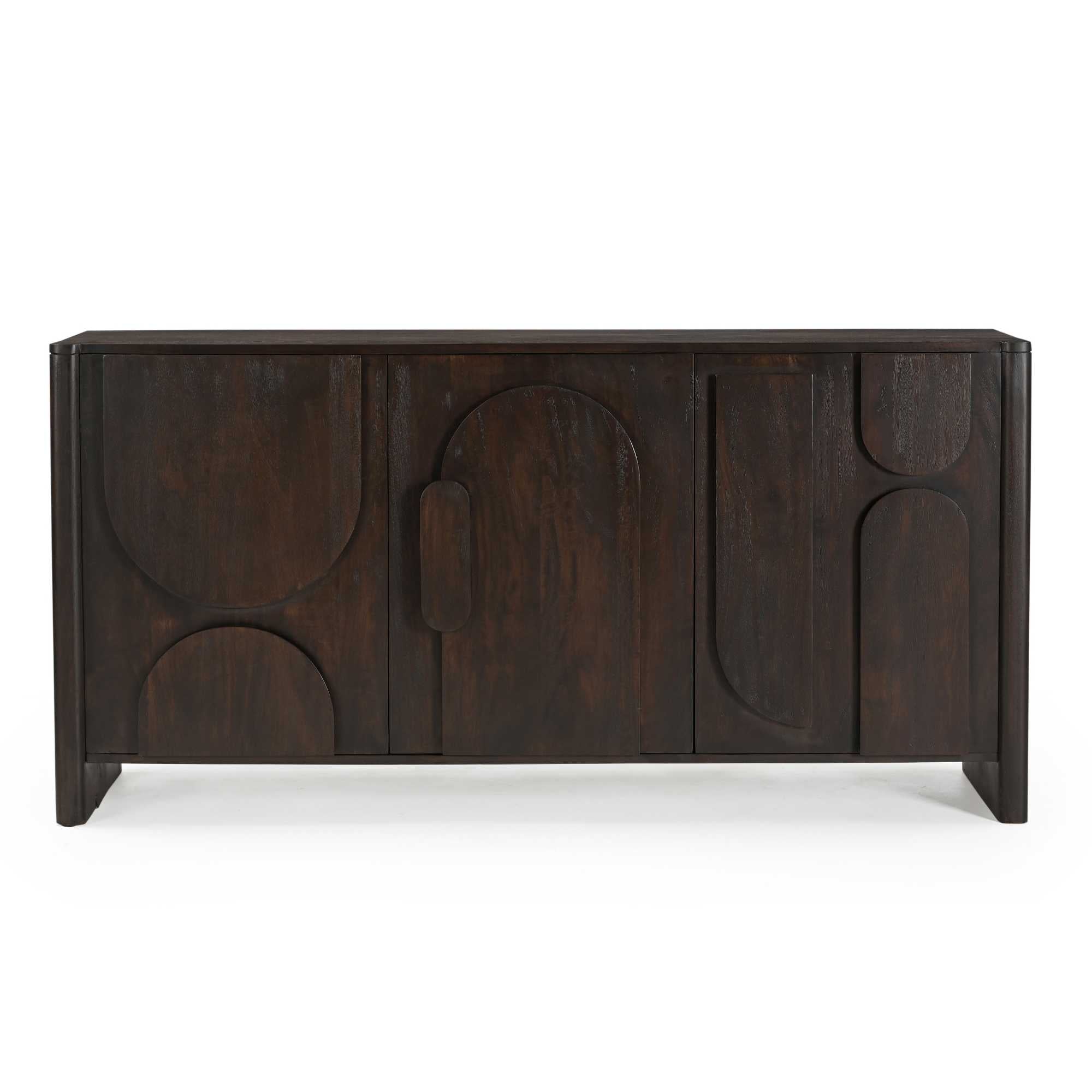 Dressoir Zana | Mangohout | Organische fronten bruin