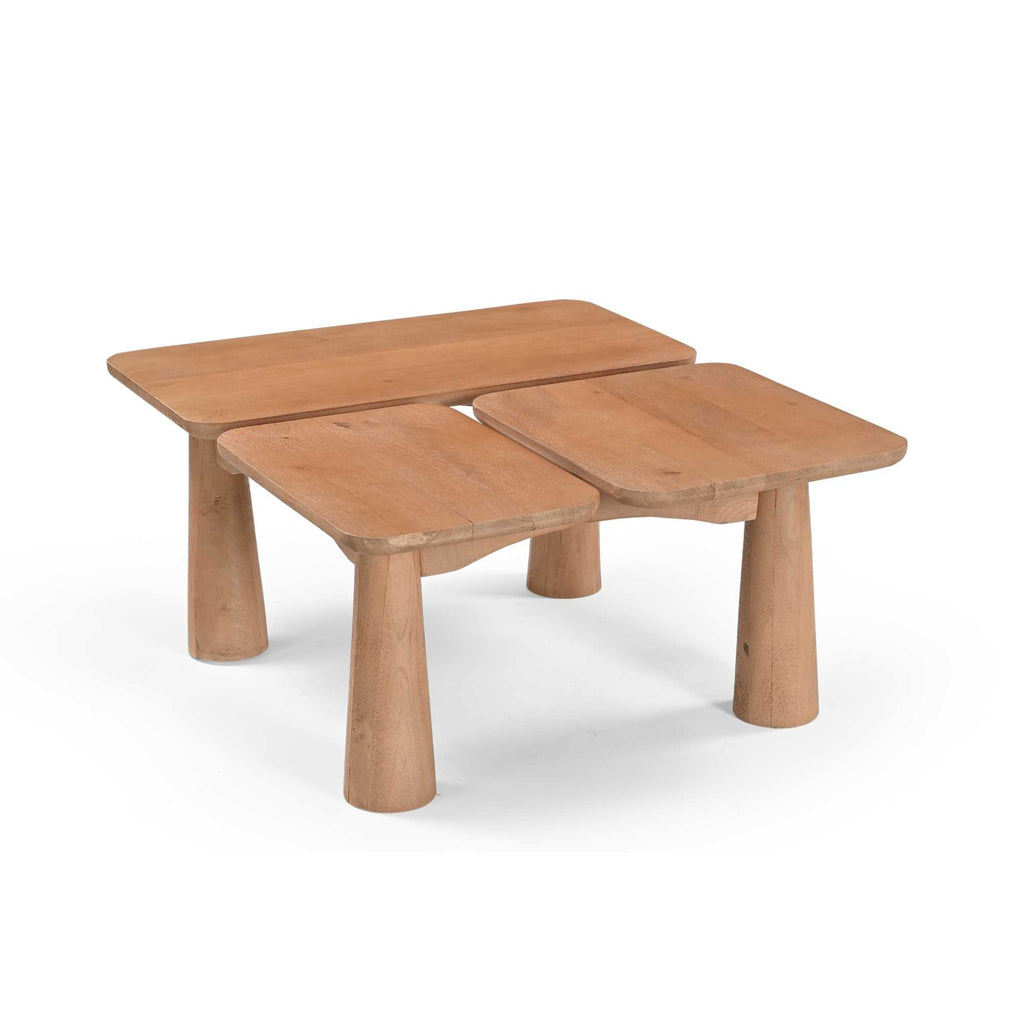 Salontafel Vona | 3-Panelen | Mangohout naturel