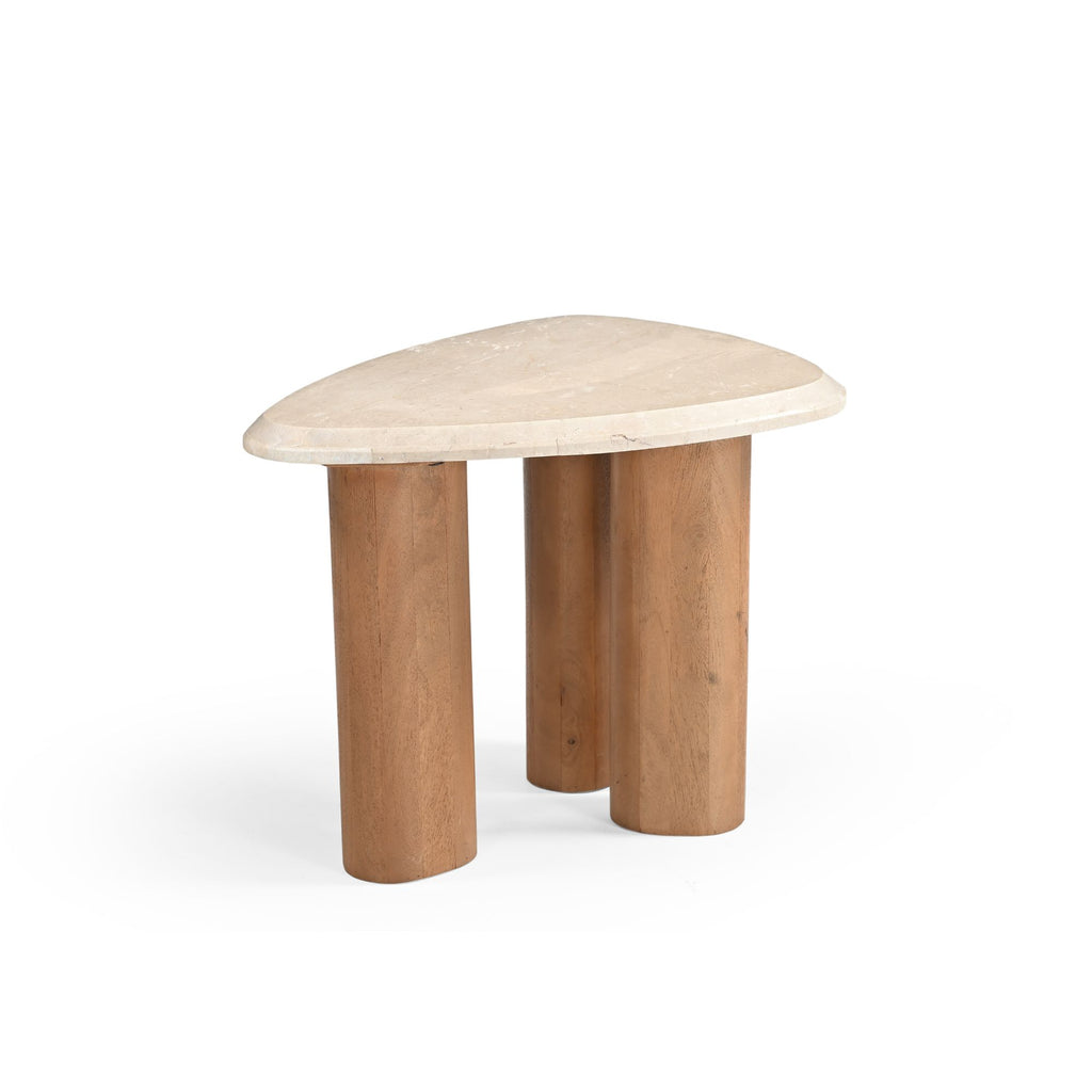 Bijzettafel Nuvé | Botticino marmer | Mangohout naturel