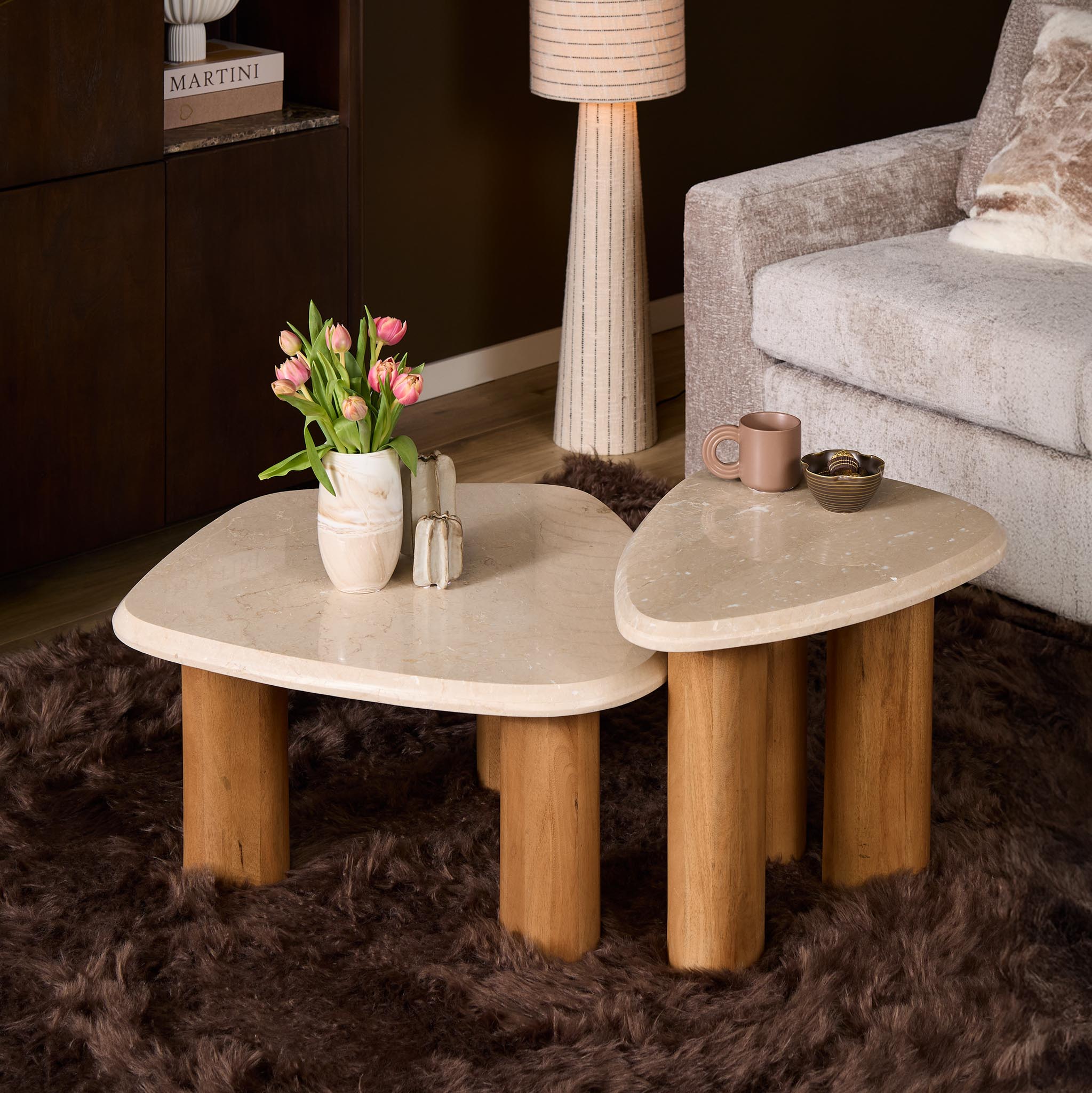 Salontafel Nuvé | Mangohout & Botticino