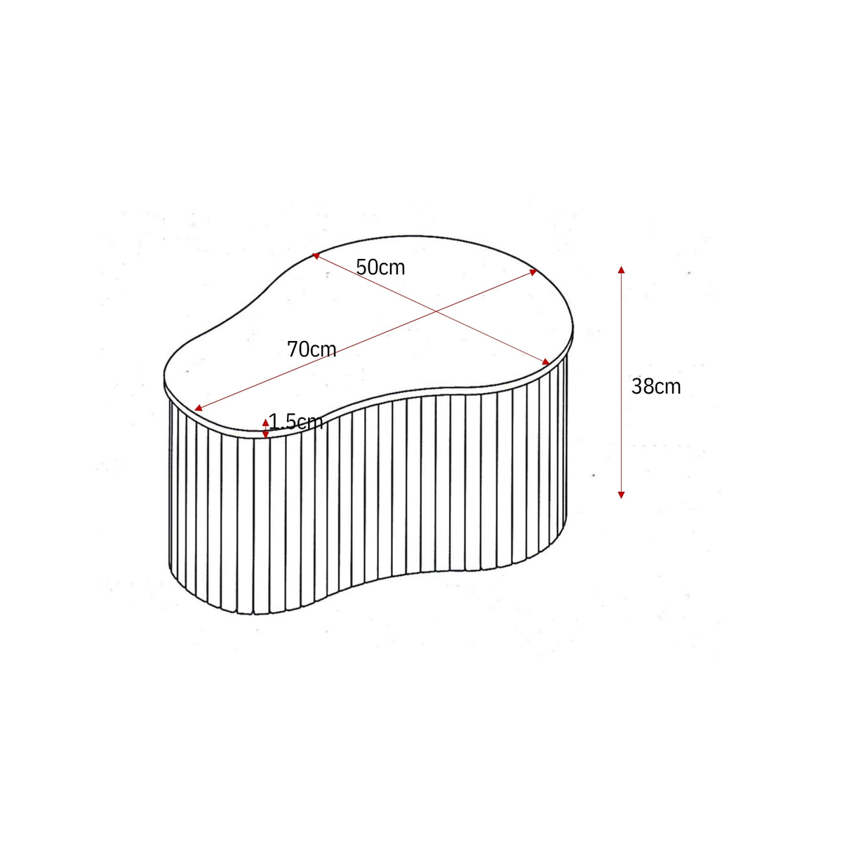 Salontafel Nomi | 70 cm