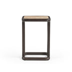 Bijzettafel Arvid | Travertin blad | Mangohout brown