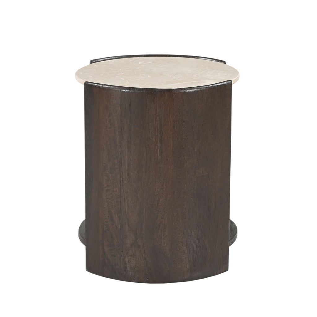 Bijzettafel Rune Botticino marmer 45 cm