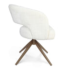 Eetkamerstoel Demi | Off white | Bronzen onderstel