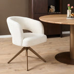 Eetkamerstoel Demi | Off white | Bronzen onderstel