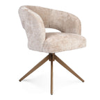 Eetkamerstoel Demi | Draaibaar | Beige/Bronze