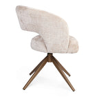Eetkamerstoel Demi | Draaibaar | Beige/Bronze