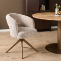 Eetkamerstoel Demi | Draaibaar | Beige/Bronze