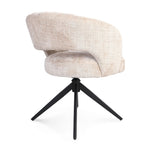 Eetkamerstoel Demi | Beige | Draaibaar | Zwart onderstel