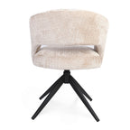 Eetkamerstoel Demi | Beige | Draaibaar | Zwart onderstel