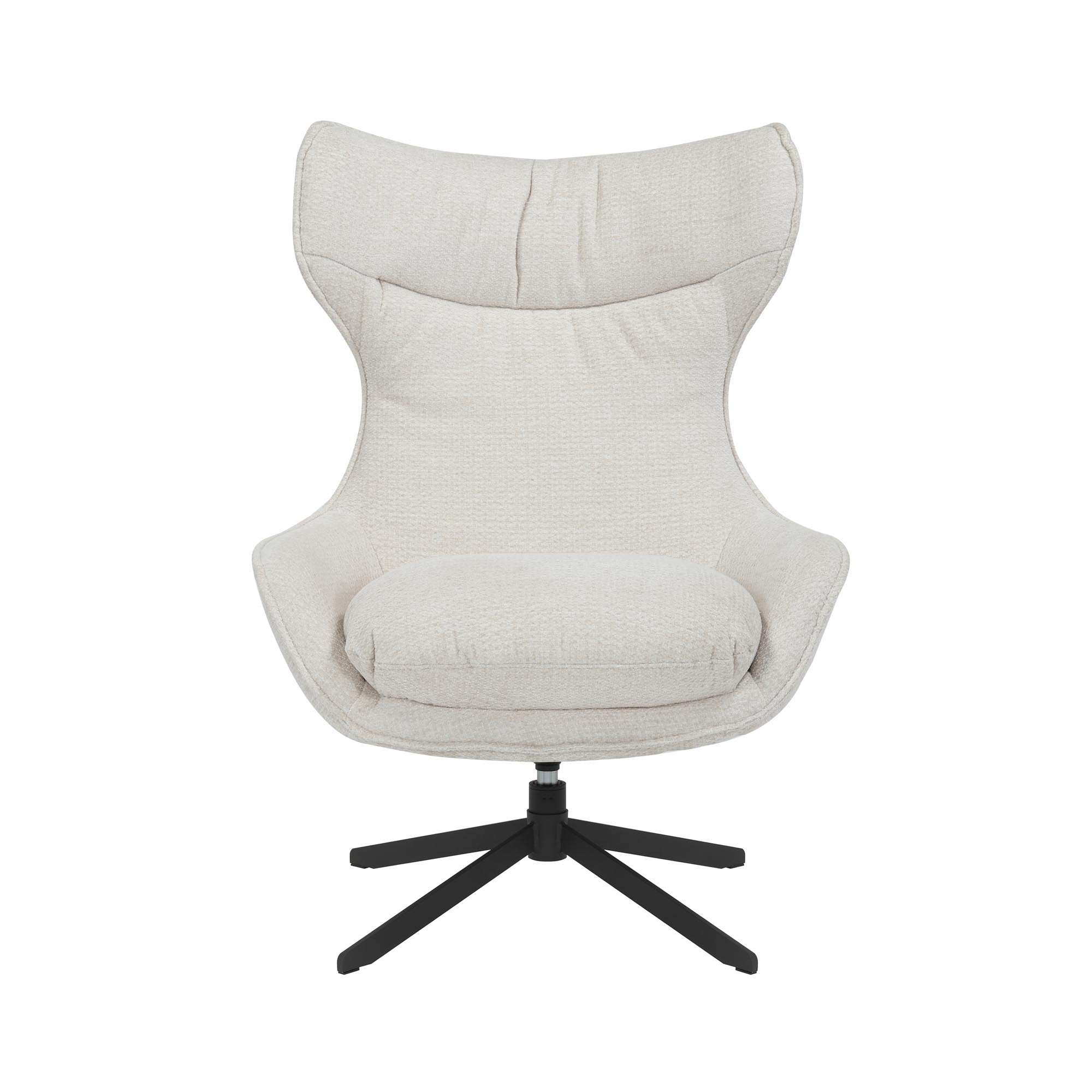 Fauteuil Olivia | Draaibaar | Wit | Met voetenbank