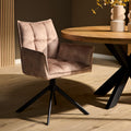 Eetkamerstoel Dani Velvet | Beige | Draaibaar