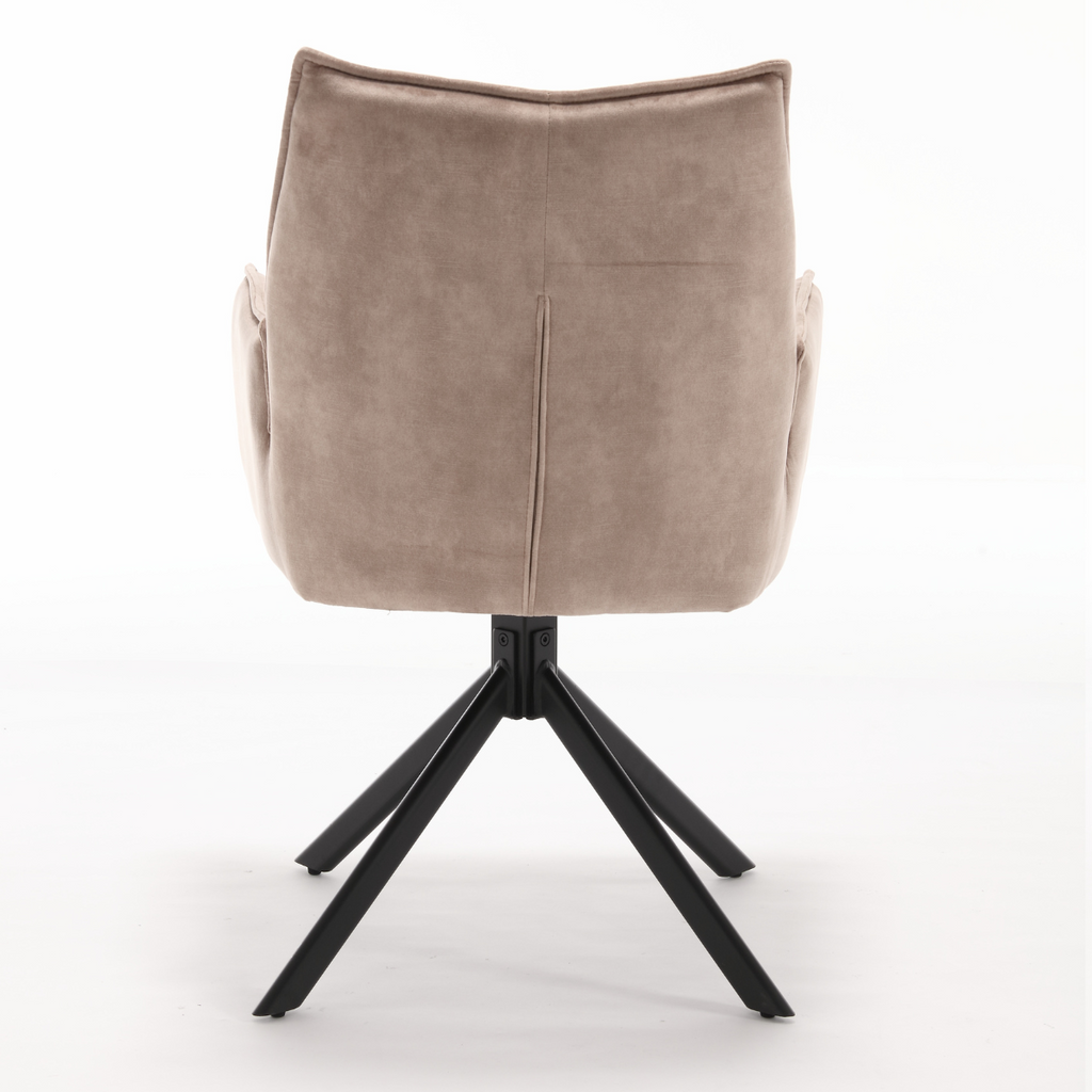 Eetkamerstoel Dani Velvet | Beige | Draaibaar