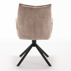 Eetkamerstoel Dani Velvet | Beige | Draaibaar