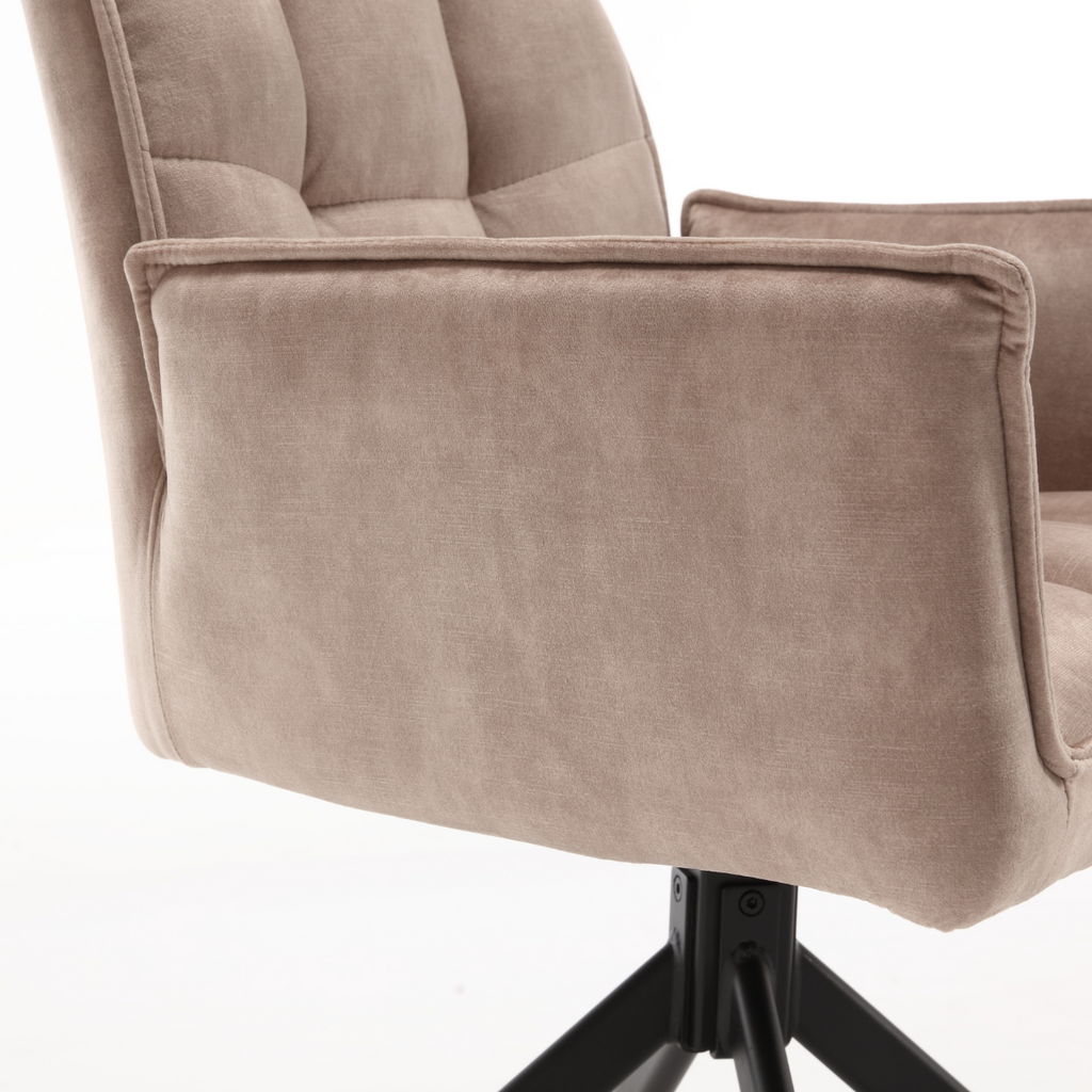 Eetkamerstoel Dani Velvet | Beige | Draaibaar