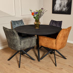 Eetkamerstoel Dani Velvet | Antraciet | Set van 2