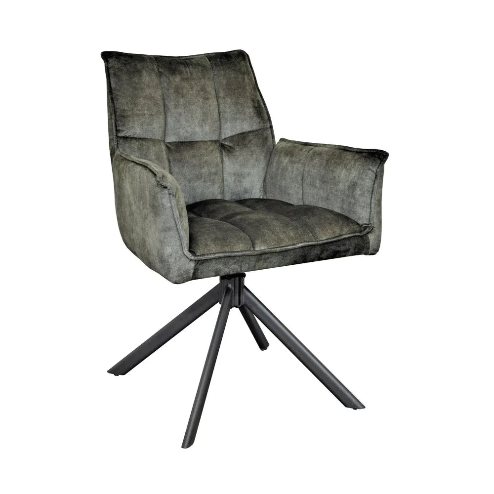 Eetkamerstoel Dani Velvet | Velours | Groen