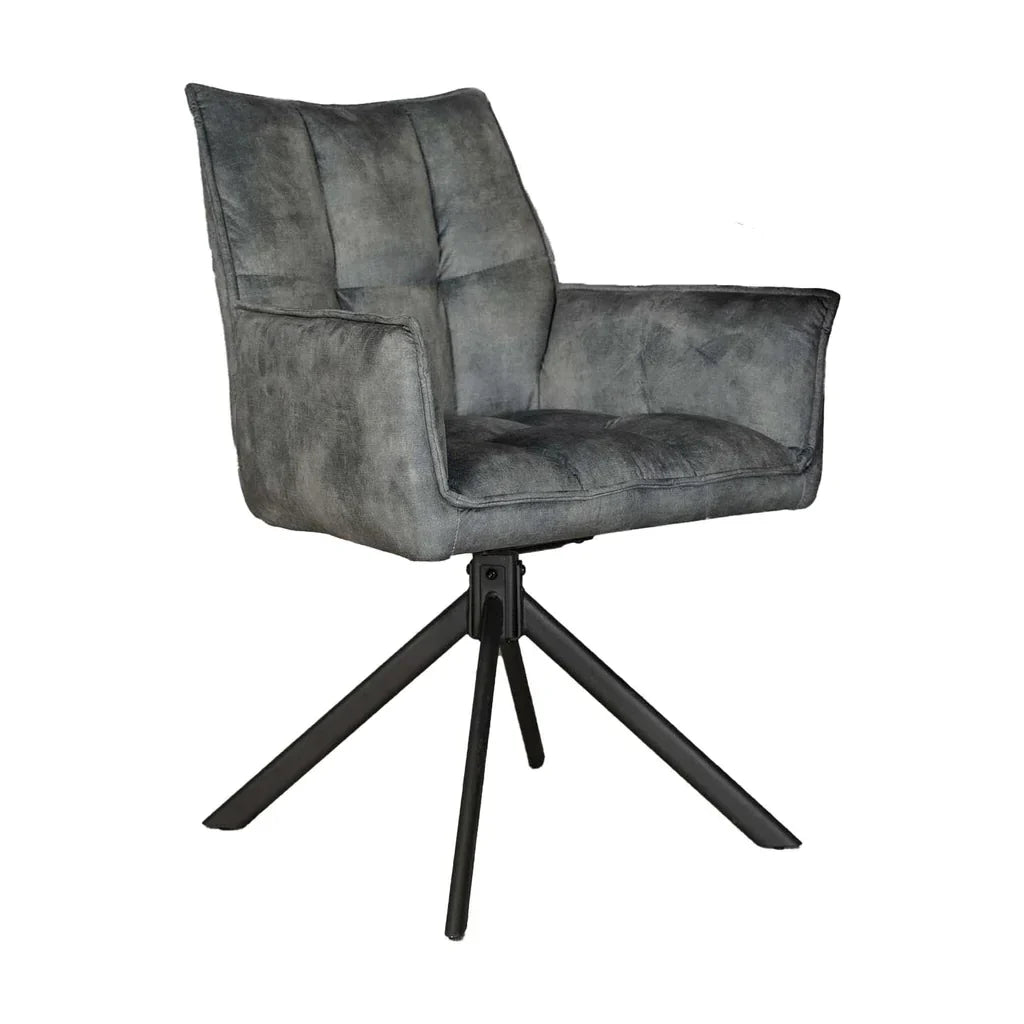 Eetkamerstoel Dani Velvet | Light Blue | Draaibaar