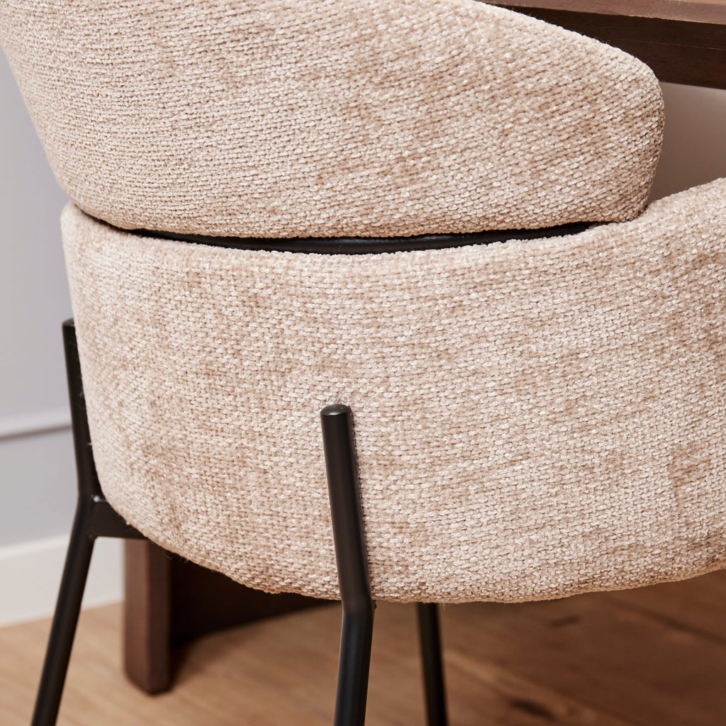 Eetkamerstoel Otis | Gewoven stof | Beige