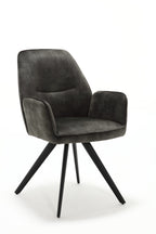 Eetkamerstoel Nova | Velvet | Zwart frame | Set van 2