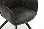 Eetkamerstoel Nova | Velvet | Zwart frame | Set van 2