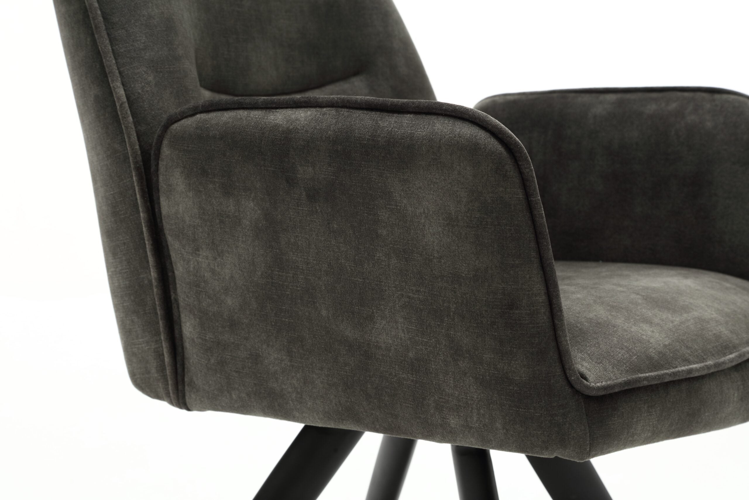 Eetkamerstoel Nova | Velvet | Zwart frame | Set van 2