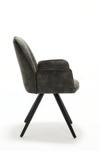 Eetkamerstoel Nova | Velvet | Zwart frame | Set van 2