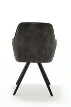 Eetkamerstoel Nova | Velvet | Zwart frame | Set van 2