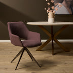 Eetkamerstoel Daisy | Draaibaar 180° | Paars