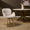 Eetkamerstoel Jesse | Draaibaar | Beige stof