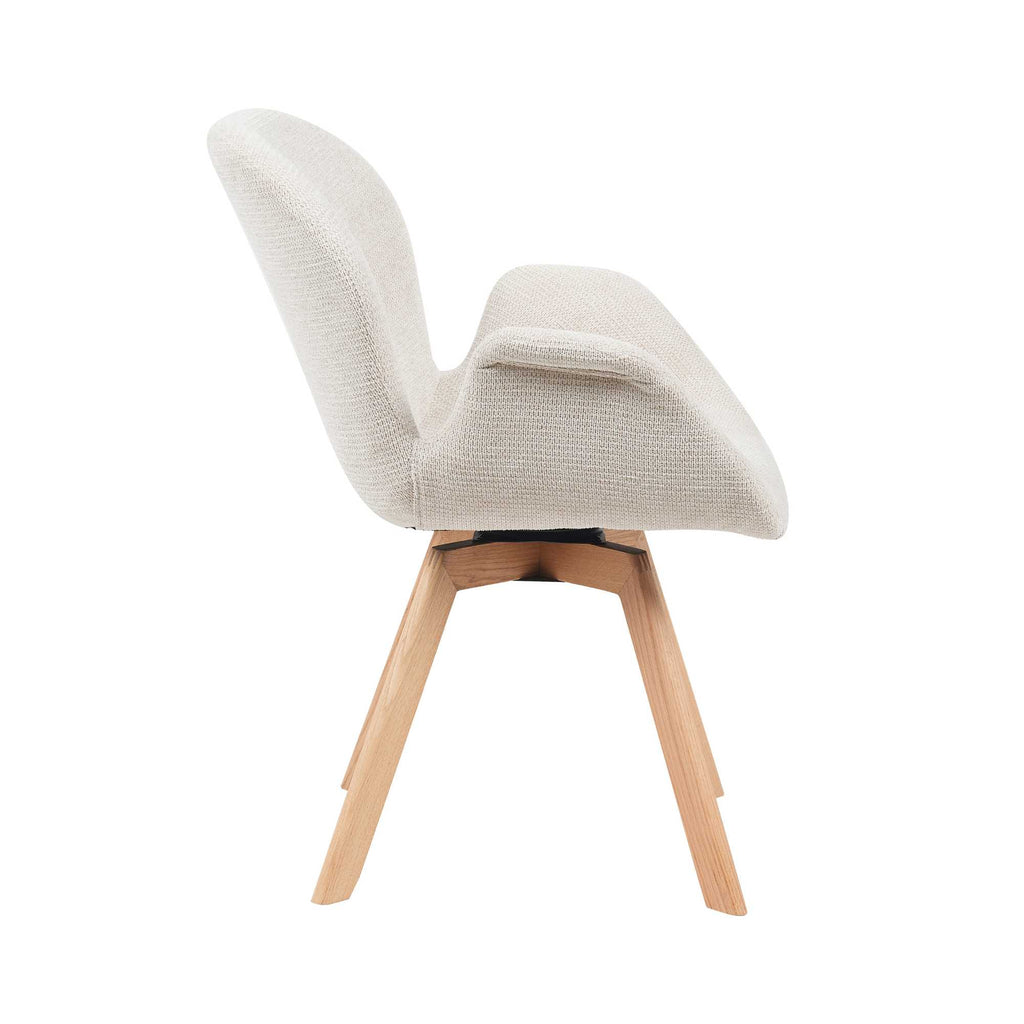 Eetkamerstoel Jesse | Draaibaar | Beige stof