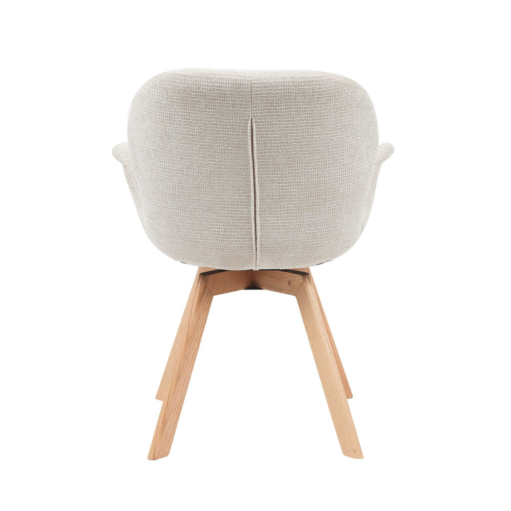 Eetkamerstoel Jesse | Draaibaar | Beige stof