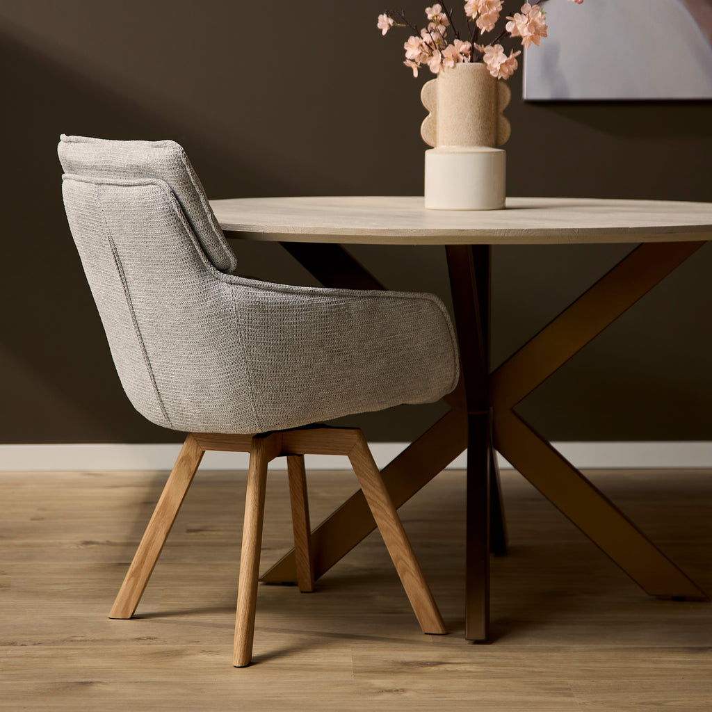 Eetkamerstoel Jona | Draaibaar | Taupe