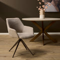 Eetkamerstoel Daisy | Draaibaar 180° | Beige stof