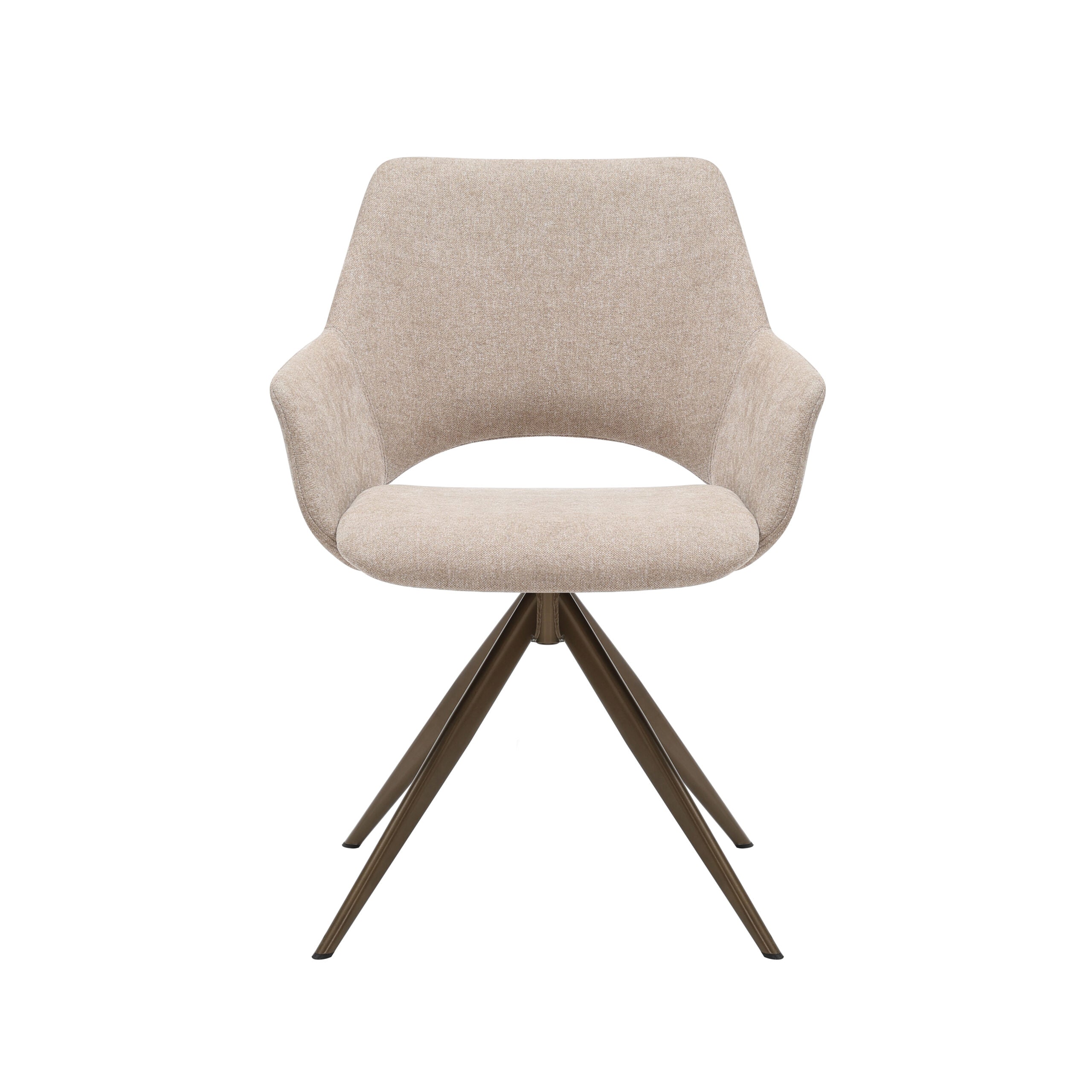 Eetkamerstoel Daisy | Draaibaar 180° | Beige stof