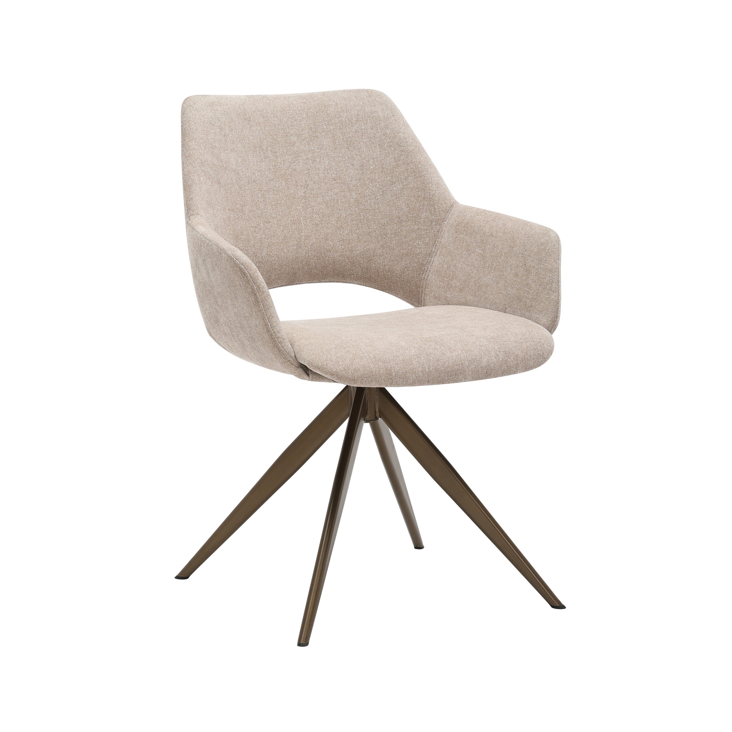 Eetkamerstoel Daisy | Draaibaar 180° | Beige stof