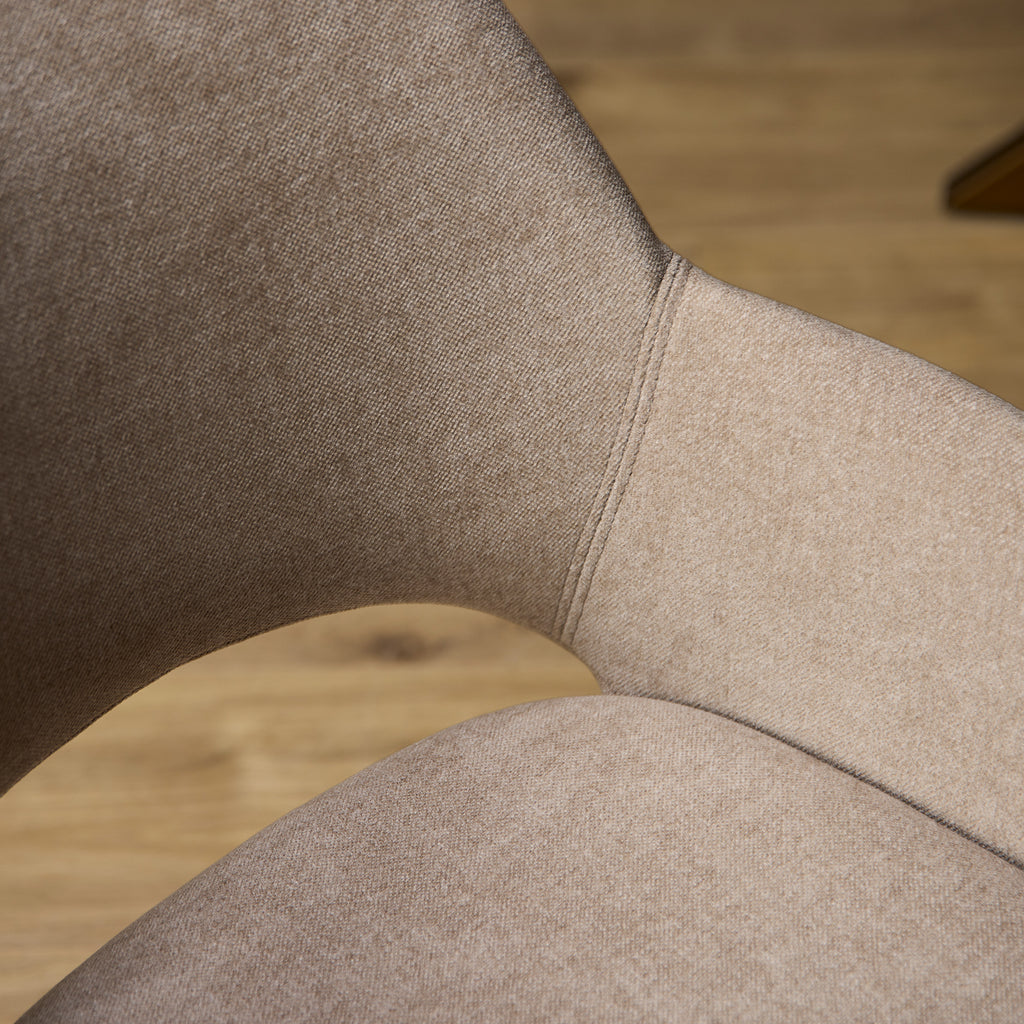 Eetkamerstoel Daisy | Draaibaar 180° | Beige stof