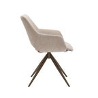 Eetkamerstoel Daisy | Draaibaar 180° | Beige stof