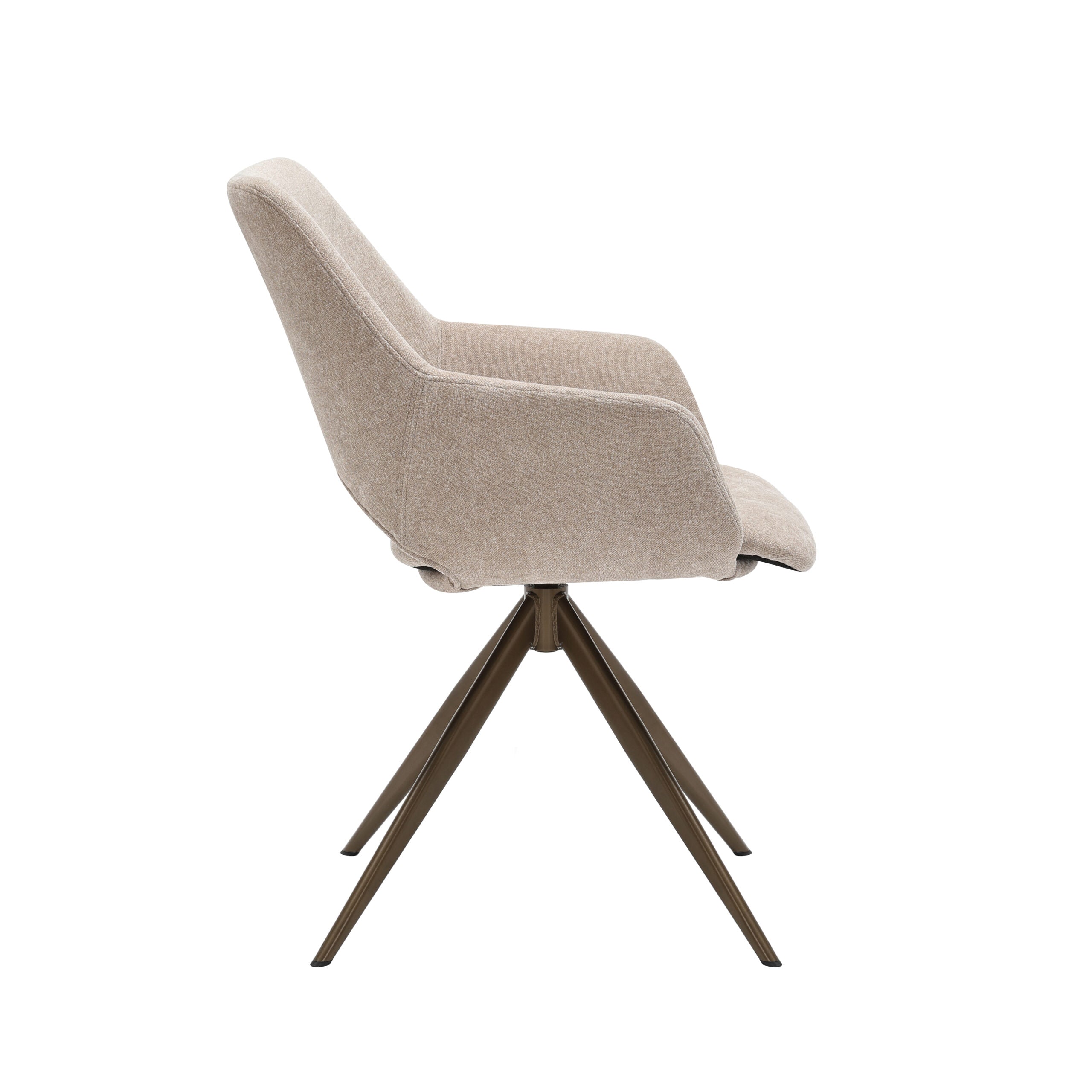 Eetkamerstoel Daisy | Draaibaar 180° | Beige stof