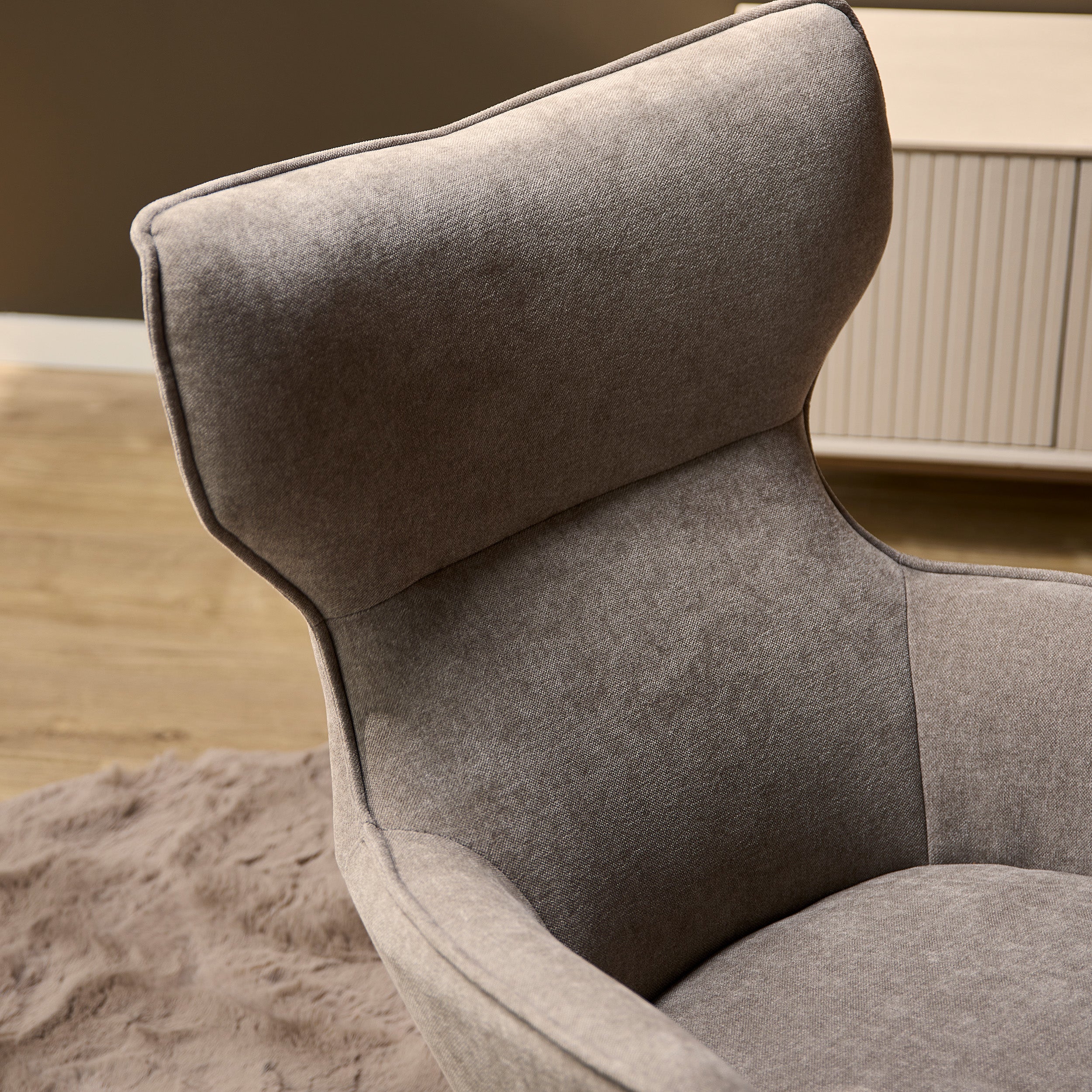 Fauteuil Julia | Draaibaar | Taupe stof