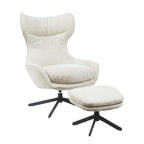 Fauteuil Olivia | Draaibaar | Taupe met voetenbank
