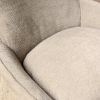 Fauteuil Olivia | Draaibaar | Taupe met voetenbank