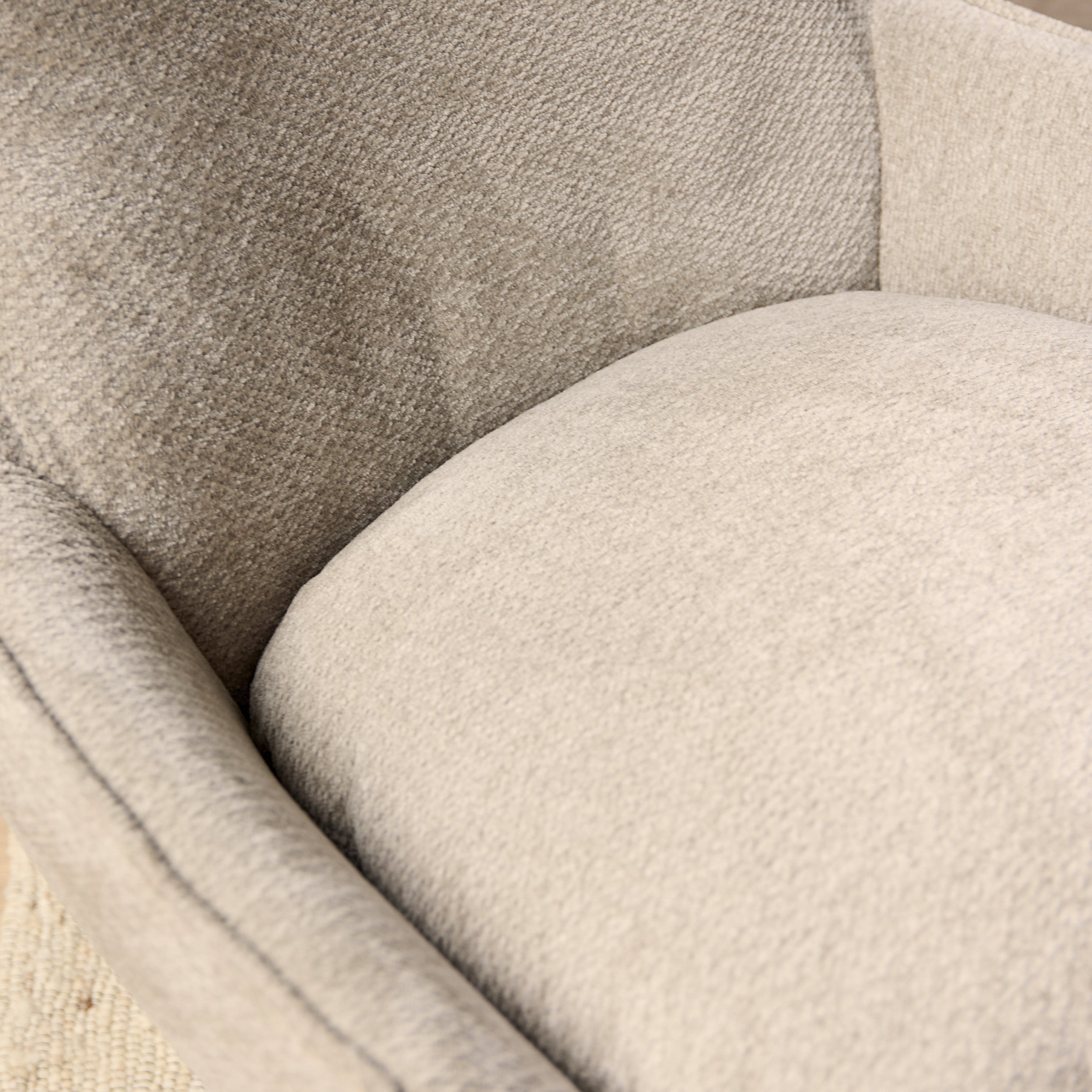 Fauteuil Olivia | Draaibaar | Taupe met voetenbank